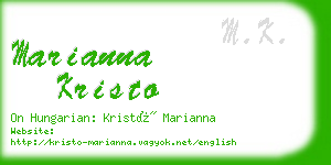 marianna kristo business card