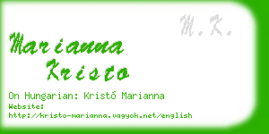 marianna kristo business card